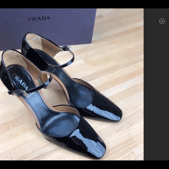 Prada Shoes - Prada Black Patent D’Orsay Mary Janes